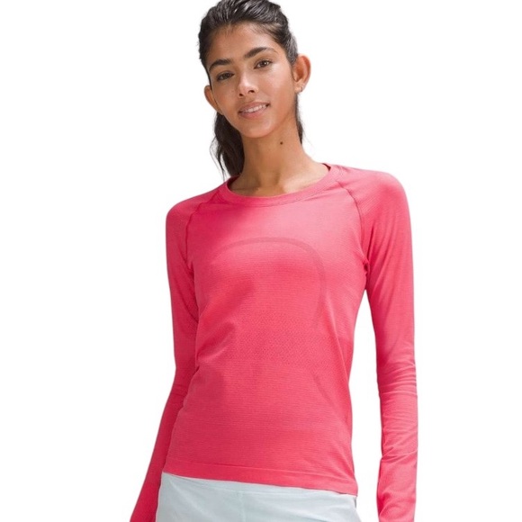 NWT Lululemon Swiftly Tech Long-Sleeve 2.0 Race Length sz. 10 NEW Lipgloss - Picture 1 of 7